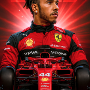 F1 Car Racer Hamilton in Red