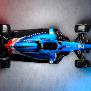 Blue F1 Racing Car Top View