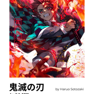 Demon Slayer Kyojuro Rengoku Flame Hashira Metal Poster