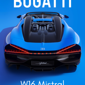 Bugatti W16 Mistral Blue Back