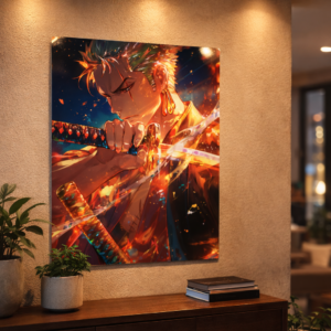 🔥 Epic Anime Warrior Metal Poster – Premium Aluminum Print 🔥