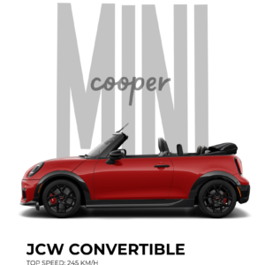 Red Mini-Cooper Porsche