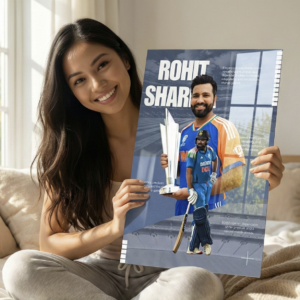 🏏 Rohit Sharma – Elegance Meets Power | Premium Metal Poster