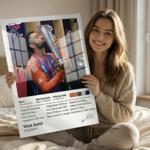 🏏 Virat Kohli – King Kohli | Premium 1mm Metal Poster