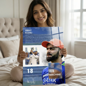 🏏 Virat Kohli – The Run Machine | Premium 1mm Metal Poster