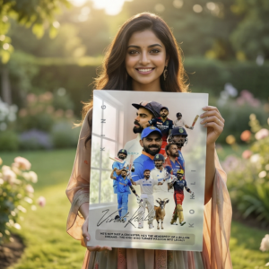 👑 Virat Kohli – Legacy of a King | Premium 1mm Metal Poster