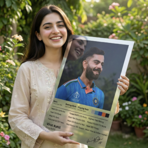 👑 Virat Kohli – The Champion’s Smile | Premium 1mm Metal Poster