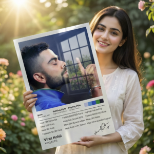 👑 Virat Kohli – Silence Speaks | Premium 1mm Metal Poster