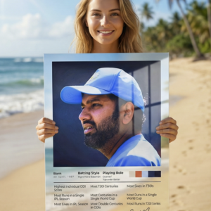 🏏 Rohit Sharma – The Calm Commander | Premium 1mm Metal Poster