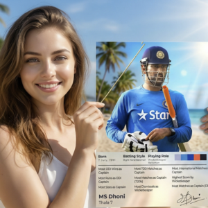 🏏 MS Dhoni – Thala 7 | Premium 1mm Metal Poster