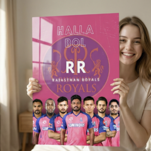 💗👑 Halla Bol – Rajasthan Royals | Premium 1mm Metal Poster