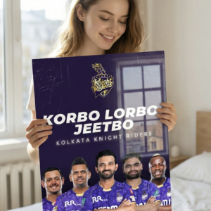 💜⚔️ Korbo Lorbo Jeetbo – Kolkata Knight Riders | Premium 1mm Metal Poster  Power. Passion. Purple pride.