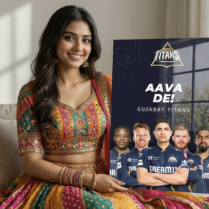 ⚡🔥 Aava De! – Gujarat Titans | Premium 1mm Metal Poster
