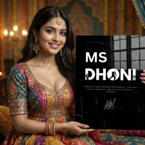 🖤 MS Dhoni – Trust the Process | Premium 1mm Metal Poster