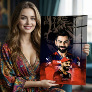 👑 King Kohli – Dual Aura RCB Edition | Premium 1mm Metal Poster