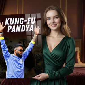 🐼🔥 Kung-Fu Pandya – Hardik Pandya | Premium 1mm Metal Poster