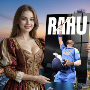 🔥🏏 Rahul Rise – Match-Winning Moment | Premium 1mm Metal Poster