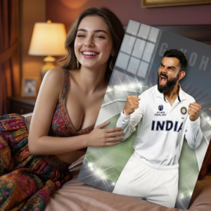 👑🔥 King Kohli – Roar of a Champion | Premium 1mm Metal Poster