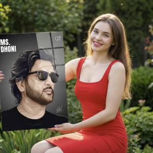 🖤🔥 MS Dhoni – Iconic Cool & Command | Premium 1mm Metal Poster