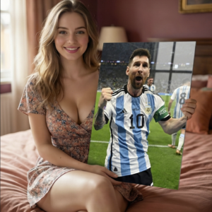 🐐 Lionel Messi Celebration — Argentina No.10 Metal Poster (1mm)