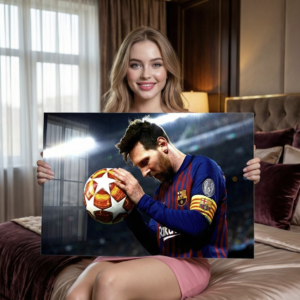 ⚽ Lionel Messi “UCL Maestro” Metal Poster — Premium 1mm